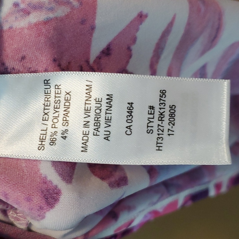 Abstract Floral Knit Ruffle Top - Size L - Picture 7 of 8